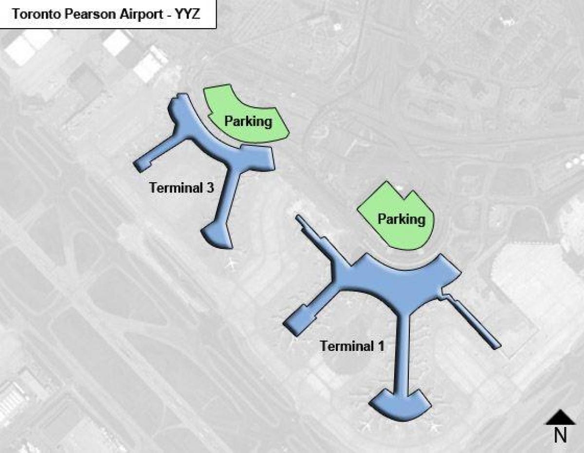 Karta Toronto Pearson airport Kanade