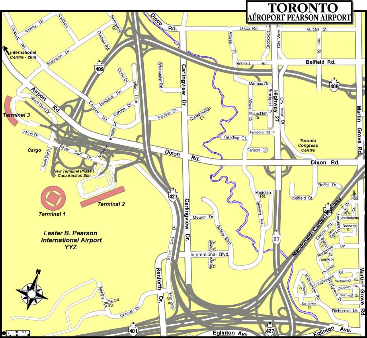 Karta Toronto zračne luke