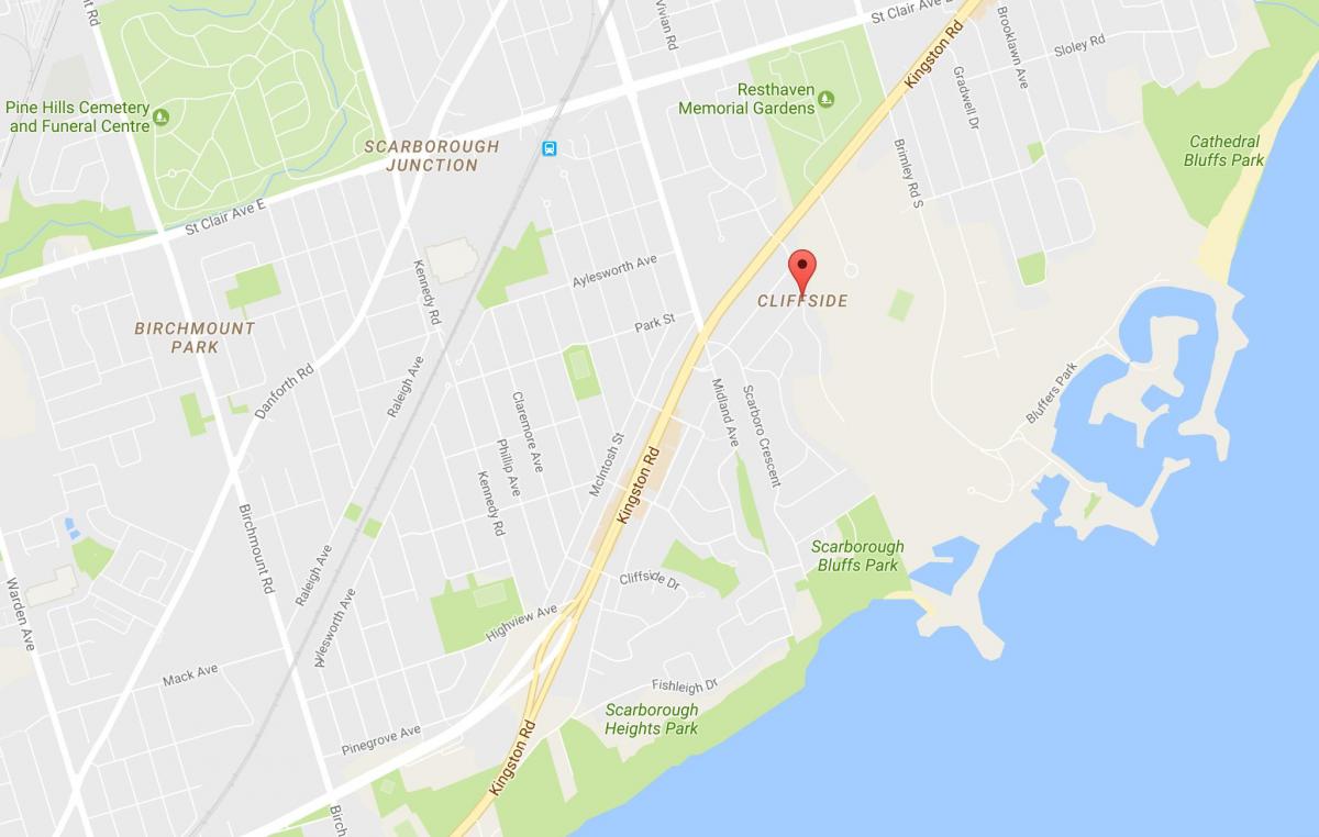 Karta okolice Клиффсайд-Torontu