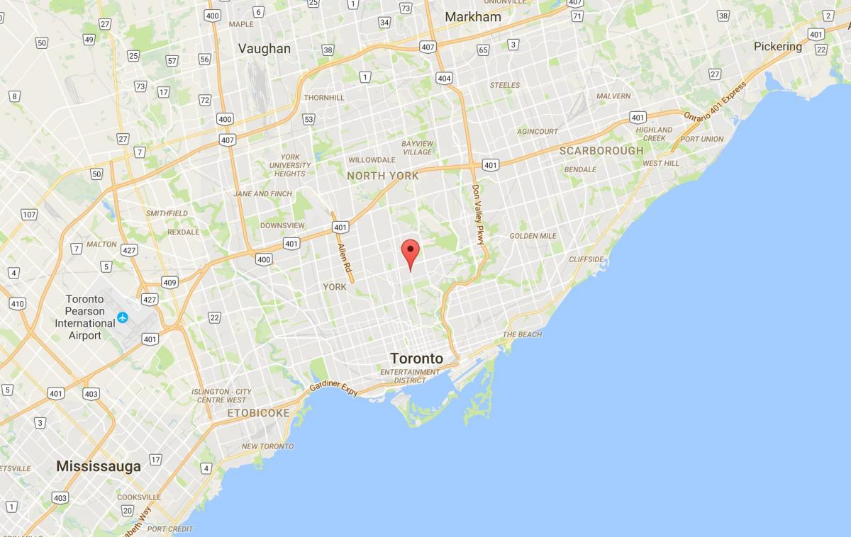 Karta Дависвилль području Toronto
