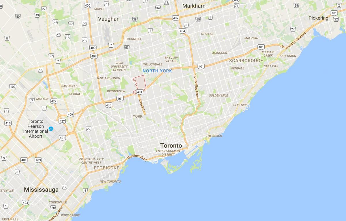 Karta Клантоне području Toronto