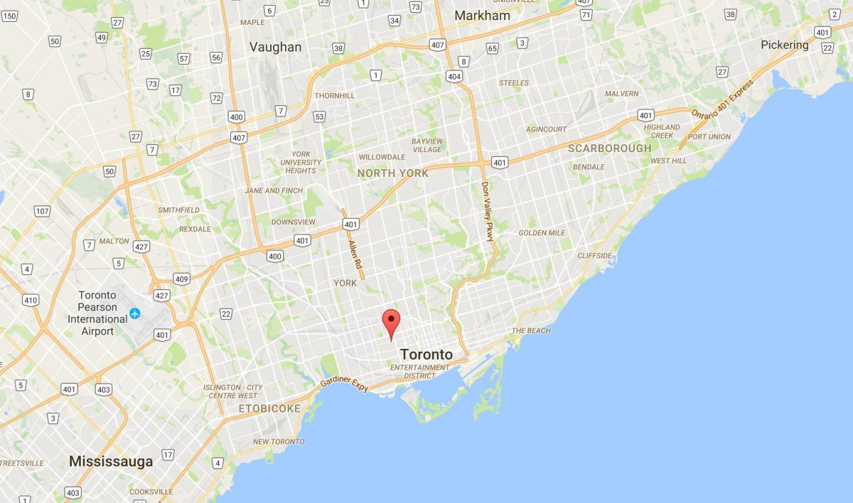 Karta Палмерстон području Toronto