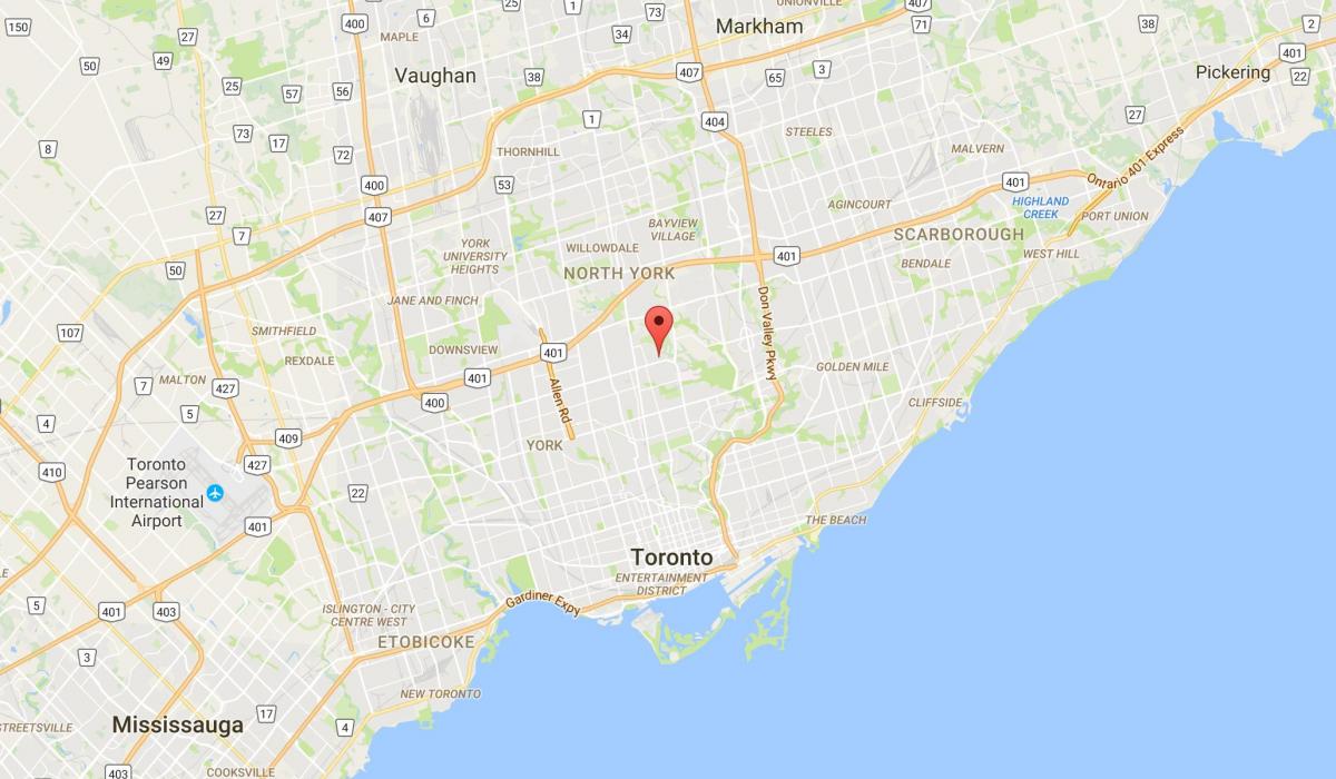 Karta Уонлесс području Toronto