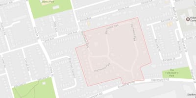 Karta Вичвуд Park Toronto