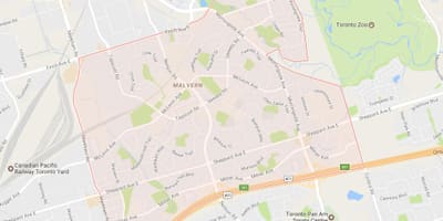 Karta okolice Malvern Toronto