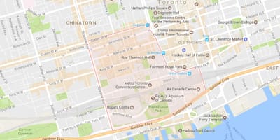 Karta području području Toronto