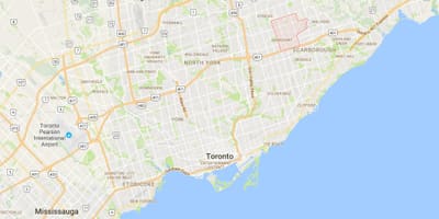 Karta Азенкуре području Toronto