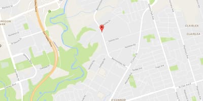 Karta Бермондси području Toronto
