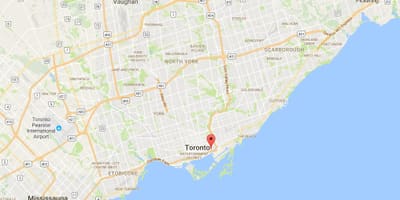 Karta Destilerije području Toronto