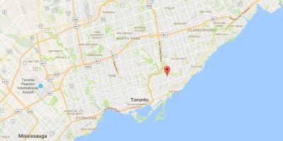 Karta Вудбайн Heightsdistrict Toronto