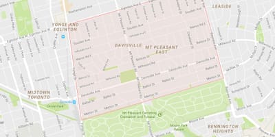 Karta Дависвилль selu području Toronto