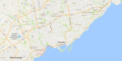 Karta Мимико području Toronto
