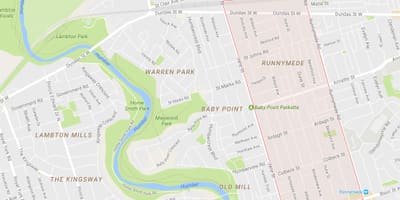Karta Раннимид području Toronto