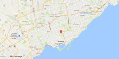 Karta Роздейл području Toronto