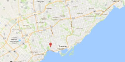 Karta Ронсесвальес području Toronto
