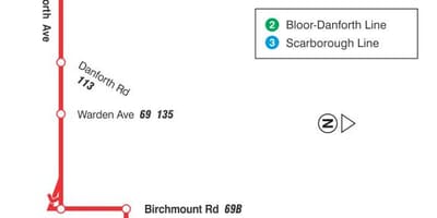 Karta ТТС 20 Клифсайд autobus na relaciji Toronto