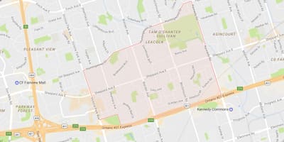 Karta Тэм O 'Шентер – susjedstva' Sullivan Toronto