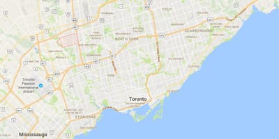 Karta Хамбер summit području Toronto