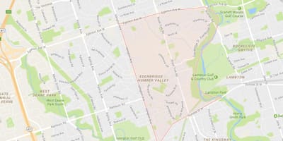 Karta Хамбер Valley Village području Toronto