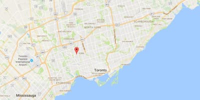 Karta Эглинтон zapadnom dijelu Toronto