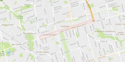 Karta Эглинтон West području Toronto
