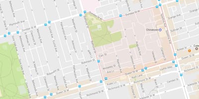 Karta Alexandra park području Toronto