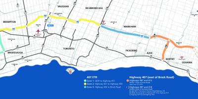 Karta Toronto autoceste 407