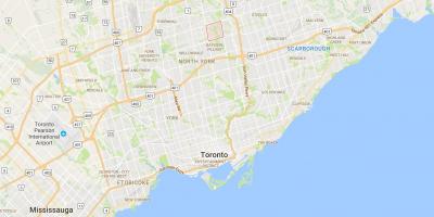Karta Bayview-Woods – Стилс području Toronto
