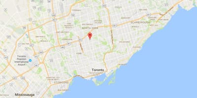 Karta Bedford Park području Toronto