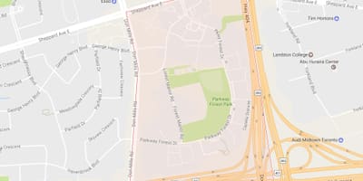 Kartu Bulevar Šumi susjedstvu u Torontu