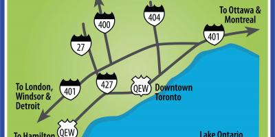 Karta Toronto cestama