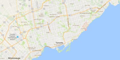 Karta Cliffcrest području Toronto