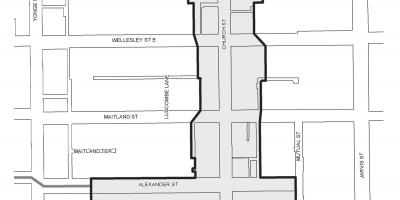 Karta Crkva-Wellesley selo poboljšanje poslovnih Toronto