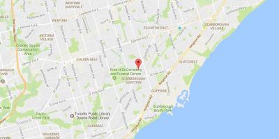 Karta Danforth Road Toronto