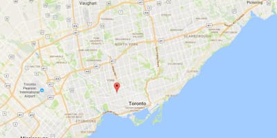 Karta Davenport području Toronto
