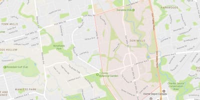 Karta Don Mills, Toronto područje