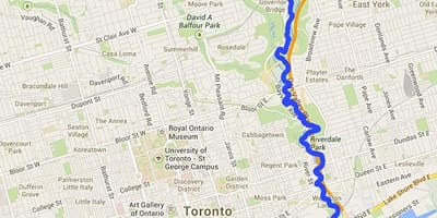 Karta rijeke Don u Torontu