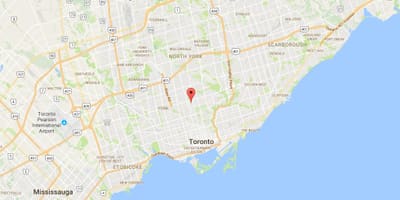 Karta Chaplin imanja području Toronto