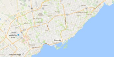 Karta Eringate području Toronto
