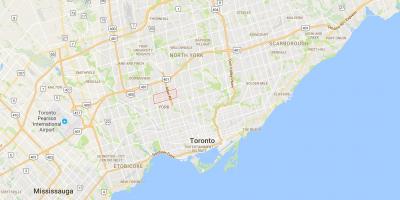 Karta Glen Park području Toronto