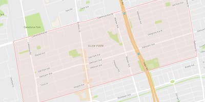 Karta Glen Park Toronto