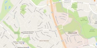 Karta okolice području Toronto