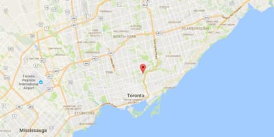 Karta Guvernera most području Toronto