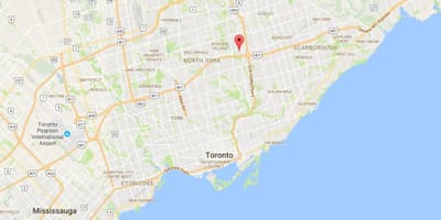 Karta Henry farmu području Toronto