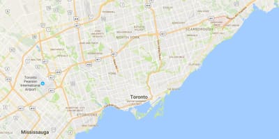 Karta brdsko-creek-Torontu