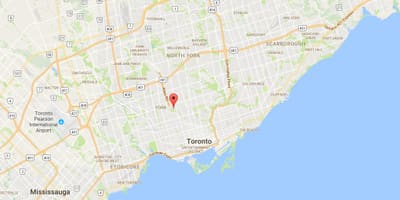 Karta Hobie–Cedarvale području Toronto