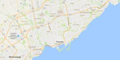 Karta Бэйвью području Toronto