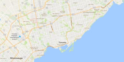 Karta Humbermede području Toronto