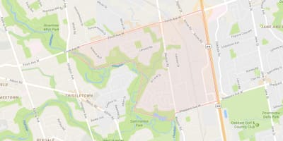 Karta Humbermede području Toronto