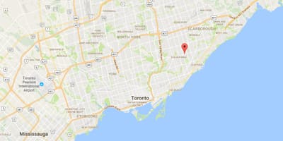 Karta Ionview području Toronto